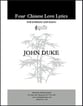 Four Chinese Love Lyrics Vocal Solo & Collections sheet music cover